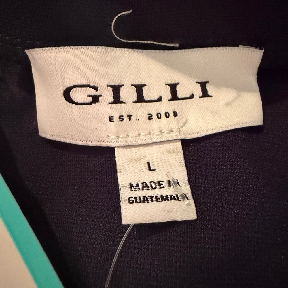 Gilli Donnie Tie Front Stitch Fix Skirt Women's L Navy Career Classic Nautical - Picture 6 of 10